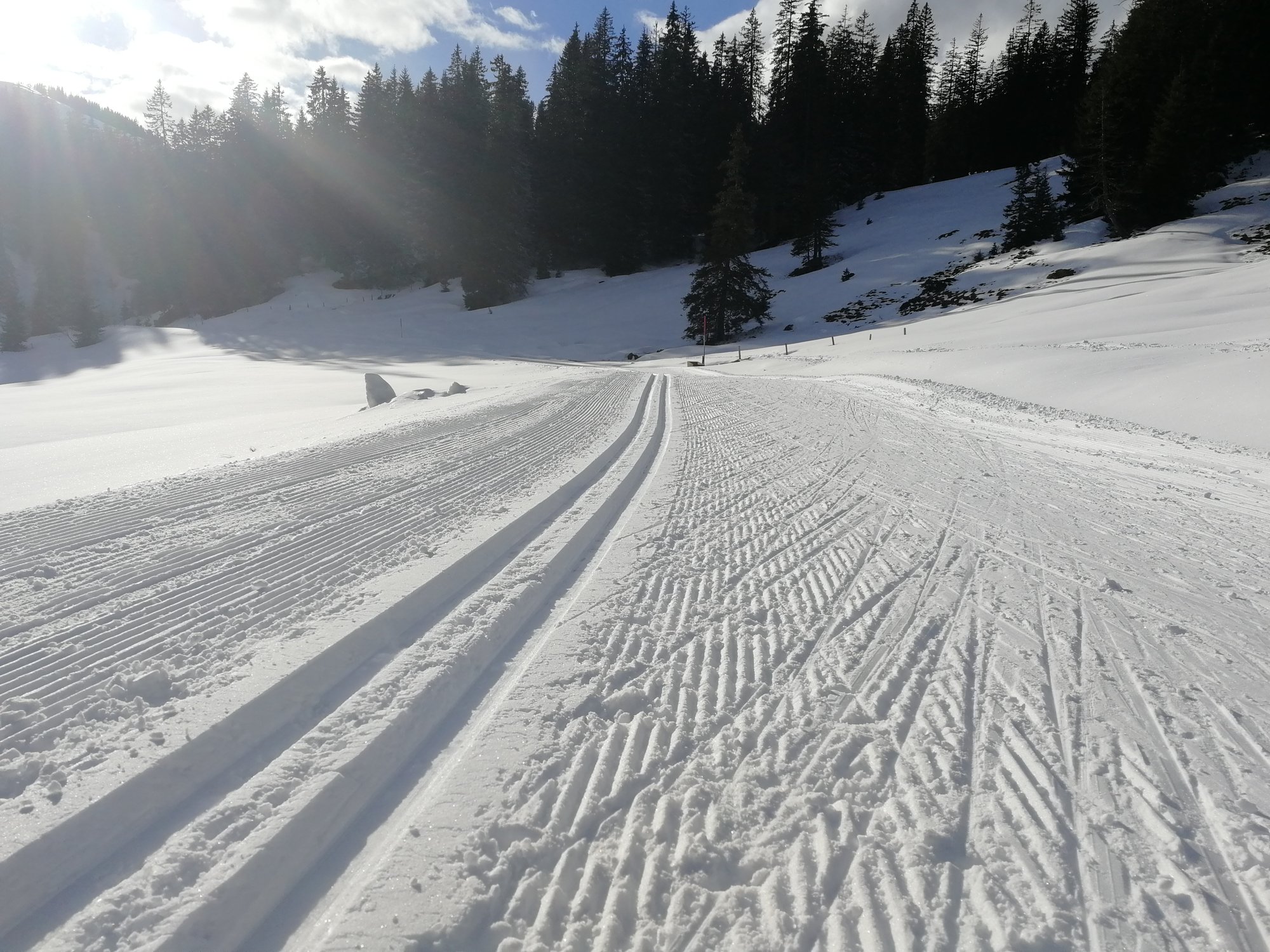 Langlauf-Loipe Lombachalp